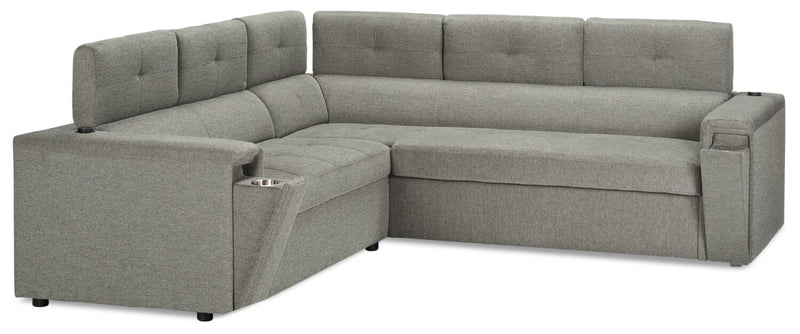 Savvy 2-Piece Right-Facing Linen-Look Sectional