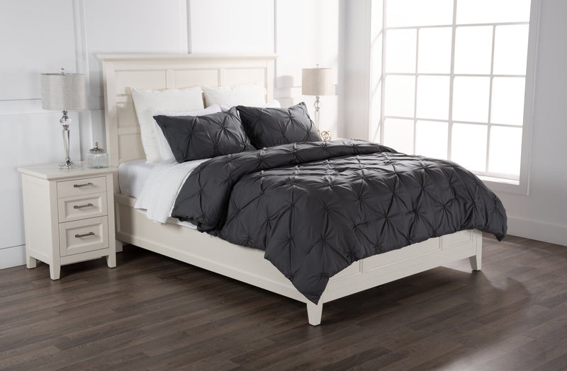 Brianna Dark Grey 3-Piece Full/Queen Comforter Set