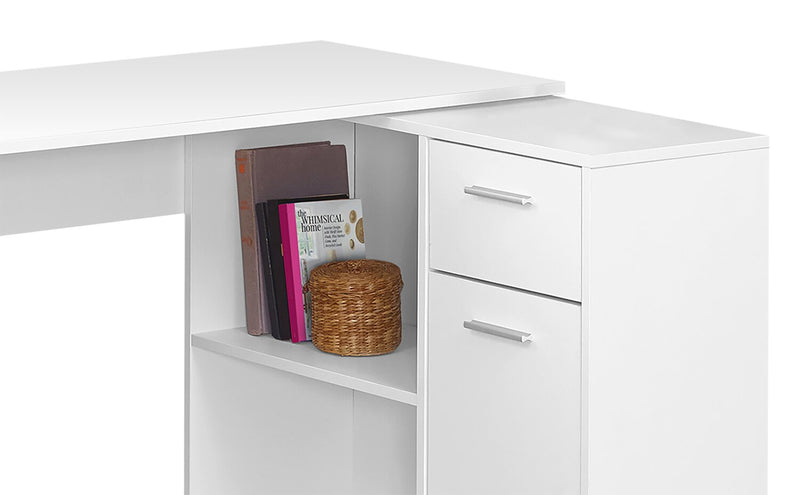 Zoe L-Shaped Desk - White