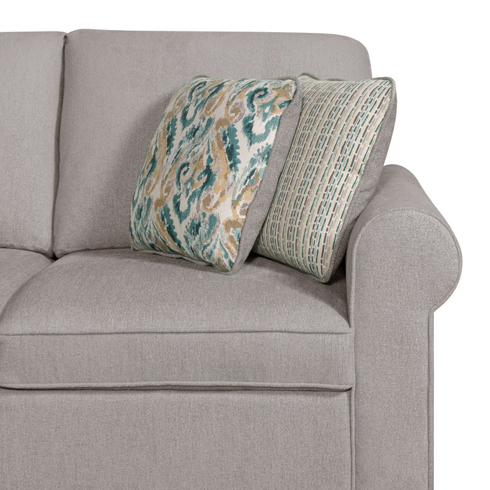 Haven 2-Piece Left-Facing Chenille Sectional - Grey