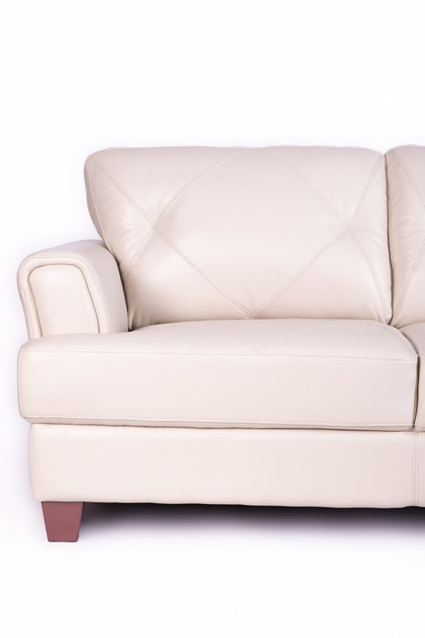 Vita 100% Genuine Leather Loveseat - Smoke