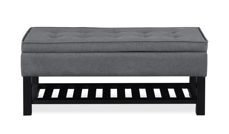 Ryan Storage Bench - Dark Grey