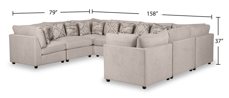 Evolve 8-Piece Sectional - Grey 