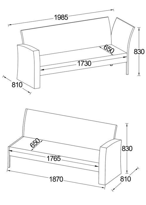 Bergen 3-Piece Patio Conversation Set