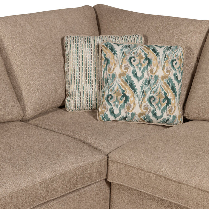 Haven 3-Piece Chenille Right-Facing Sleeper Sectional - Taupe