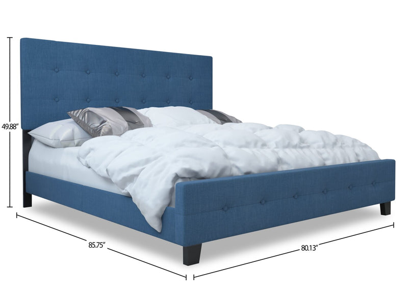 Page King Bed - Blue