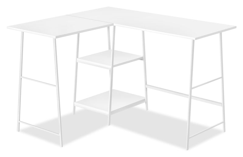 Evlin Corner Desk - White