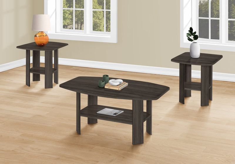 Everest 3-Piece Coffee and Two End Tables Package - Oak