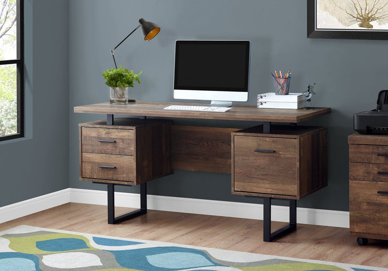 Teagan Reversible Desk - Brown 