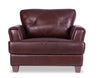 Vita 100% Genuine Leather Chair - Brown