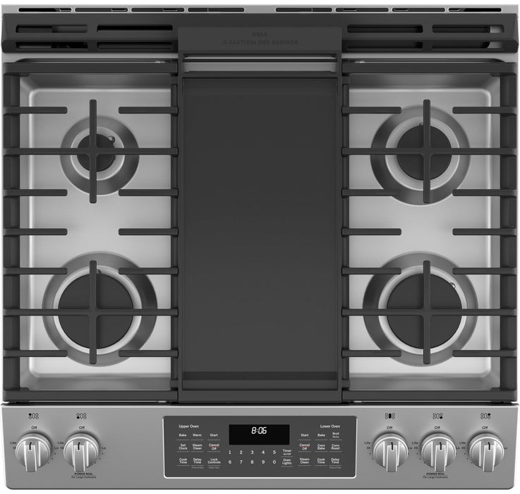 GE 6.7 Cu. Ft. Double-Oven Freestanding Gas Range - JCGSS86SPSS