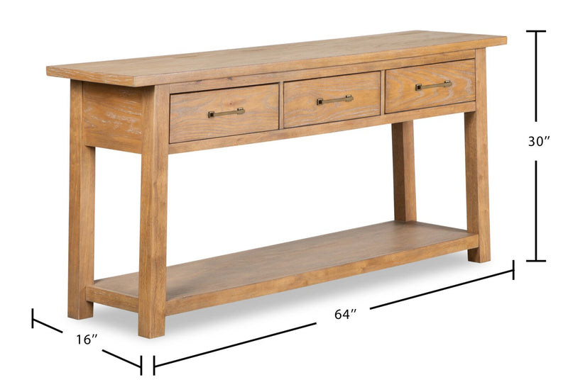 Rhett Sofa Table with Drawers