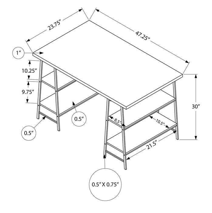 Jonnie Desk - Grey 