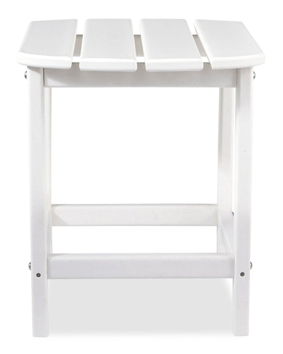 Bask End Table - White