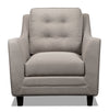 Novalee Linen-Look Fabric Chair - Taupe