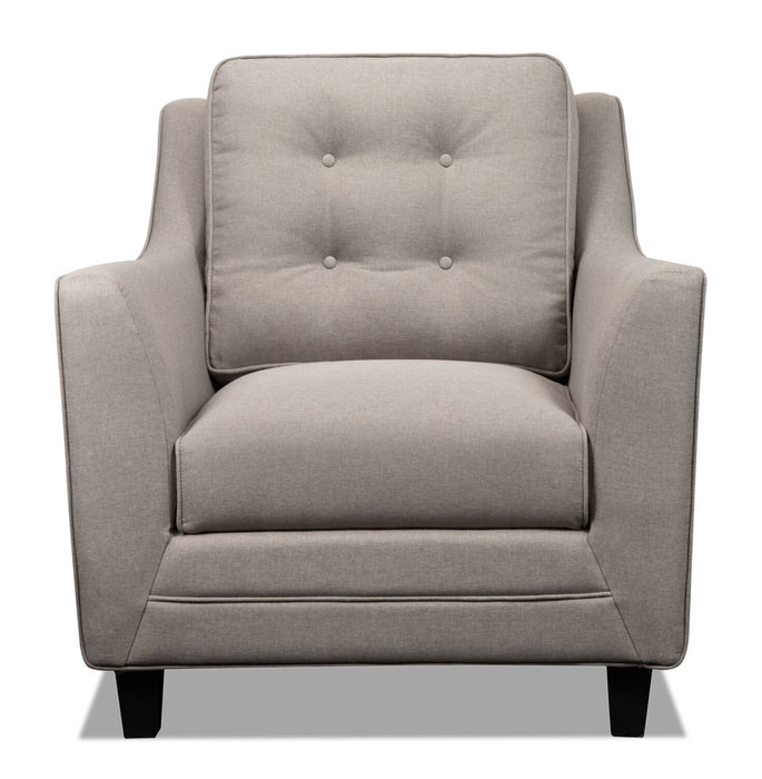 Novalee Linen-Look Fabric Chair - Taupe