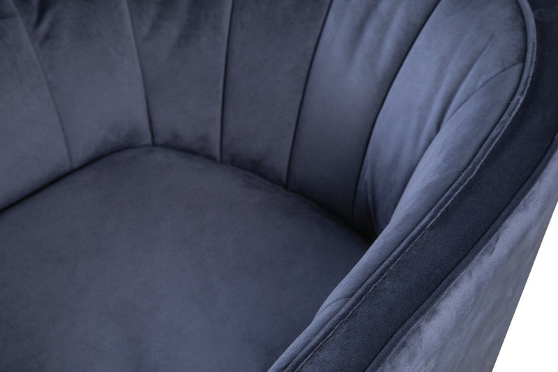 Brinley Velvet Accent Chair - Blue