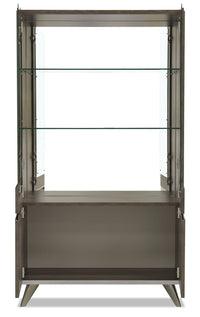 Gino Dining Curio with Storage & Glass Display Shelves - Made in Italy, Modern, 42
