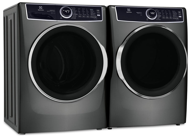 Electrolux 5.2 Cu. Ft. Front-Load Washer and 8 Cu. Ft. Gas Dryer - Titanium