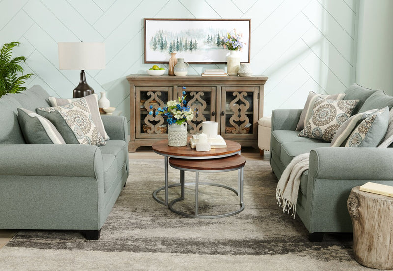 Tula Fabric Loveseat - Mist