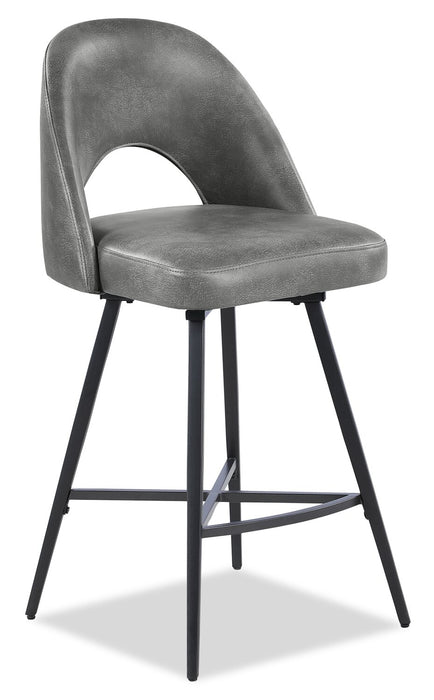 Bay Swivel Counter-Height Stool - Grey
