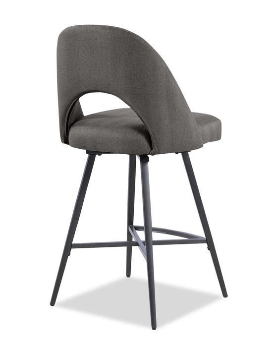 Elijah Swivel Counter-Height Stool - Grey