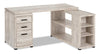 Rickey L-Shaped Corner Desk - Natural 