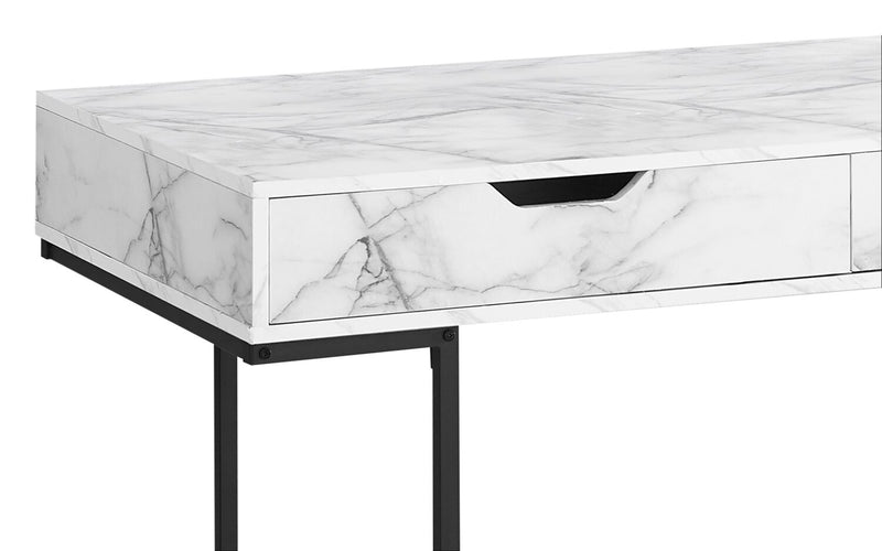 Butler Desk - White Marble-Look
