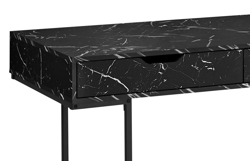 Butler Desk - Black Marble-Look