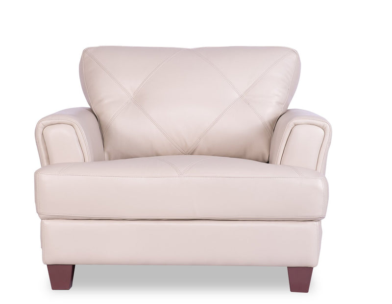 Vita 100% Genuine Leather Chair - Smoke