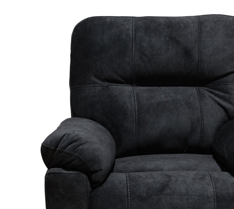 Gybson Polyester Power Recliner - Graphite