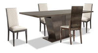 Gino 5pc Dining Set with Table & 4 Chairs - Made in Italy, 63-86