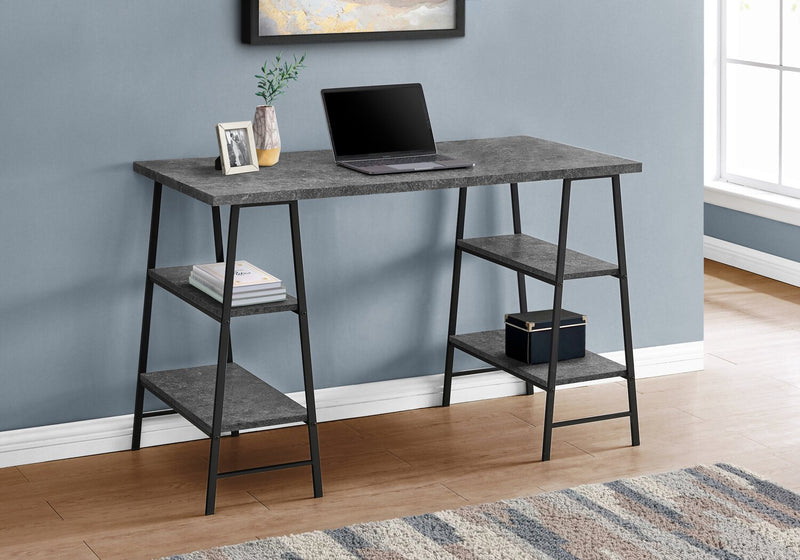 Jonnie Desk - Grey Stone-Look 