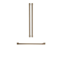 Café 3-Piece Handle Kit for French-Door Refrigerator in Brushed Bronze - CXMB3H3PNBZ 