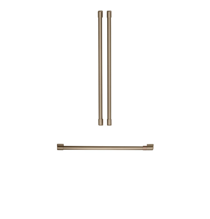 Café 3-Piece Handle Kit for French-Door Refrigerator in Brushed Bronze - CXMB3H3PNBZ