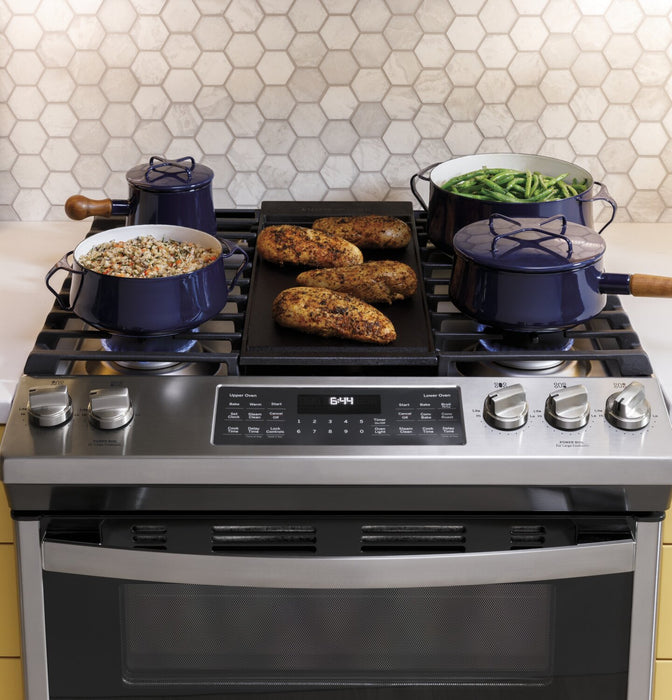 GE 6.7 Cu. Ft. Double-Oven Freestanding Gas Range - JCGSS86SPSS