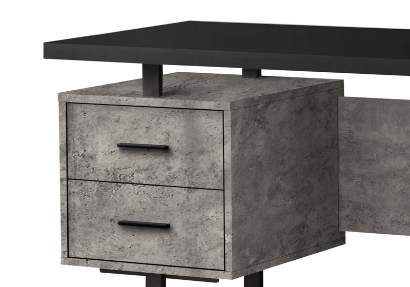 Teagan Reversible Desk - Grey Concrete-Look