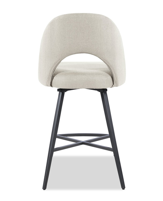 Elijah Swivel Counter-Height Stool - Taupe
