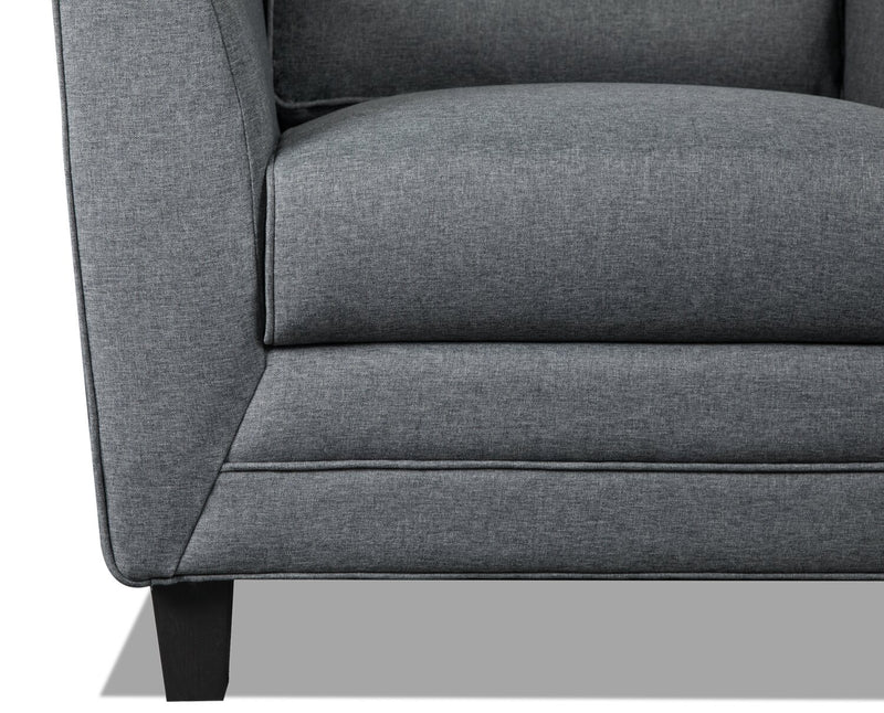 Novalee Linen-Look Fabric Chair - Grey