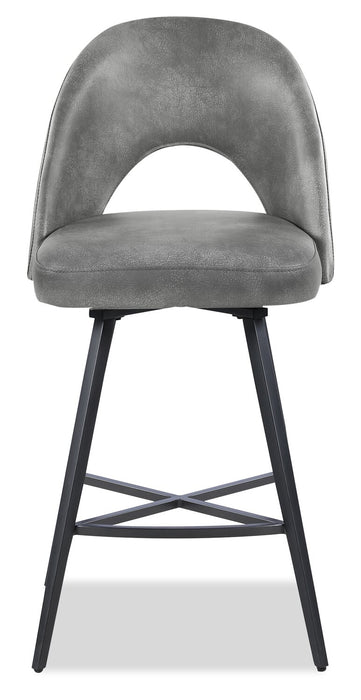 Bay Swivel Counter-Height Stool - Grey