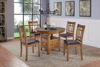 Dena 5pc Dining Set with Table & 4 Chairs, 42-60