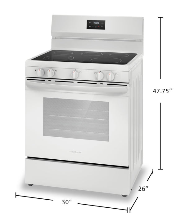 Frigidaire 5.3 Cu. Ft. Electric Range with Quick Boil Element - FCRE305CBW 
