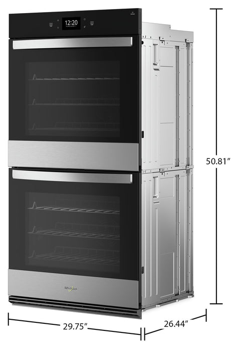 Whirlpool 10 Cu. Ft. Smart Double Wall Oven with Air Fry - WOED7030PZ