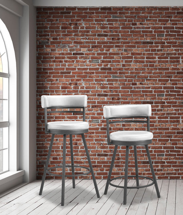 Mila Counter-Height Swivel Stool - White