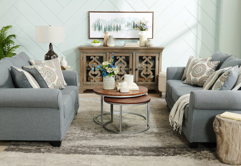 Tula Fabric Sofa - Steel