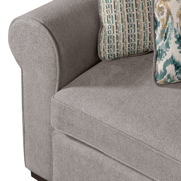 2-Piece Chenille Sectional with Left-Facing Sleeper Sofa - Grey