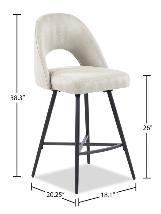 Elijah Swivel Counter-Height Stool - Taupe