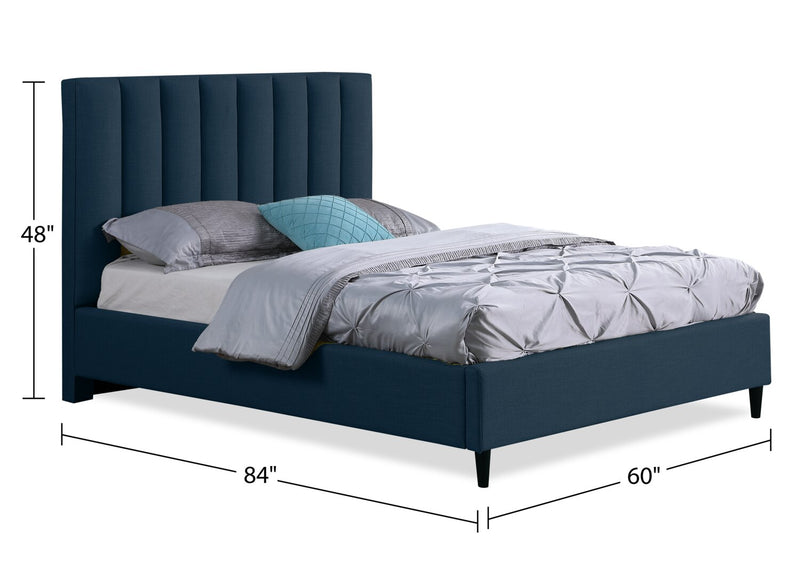 Rain Full Platform Bed - Blue