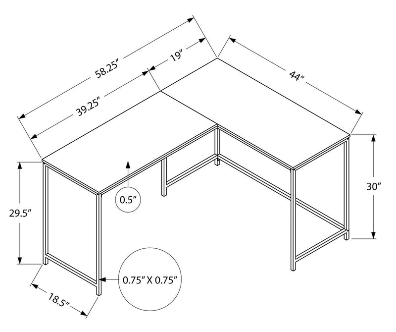 Karter L-Shaped Corner Desk - Espresso