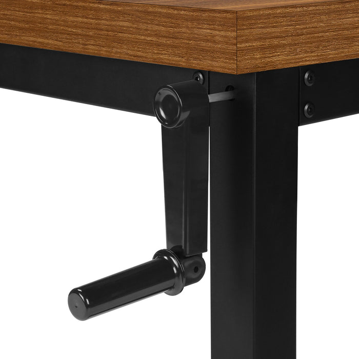 Kai Height-Adjustable Desk - Walnut